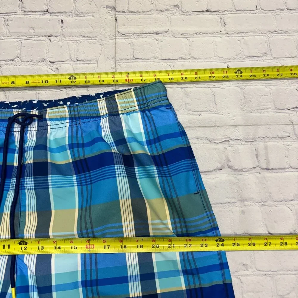 NWT Tommy Bahama Men Naple Riviera Madras Swim Shorts Trunks XL X-Large C137 -25